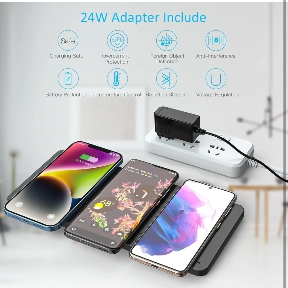 Wireless Charging Station - Black (054)